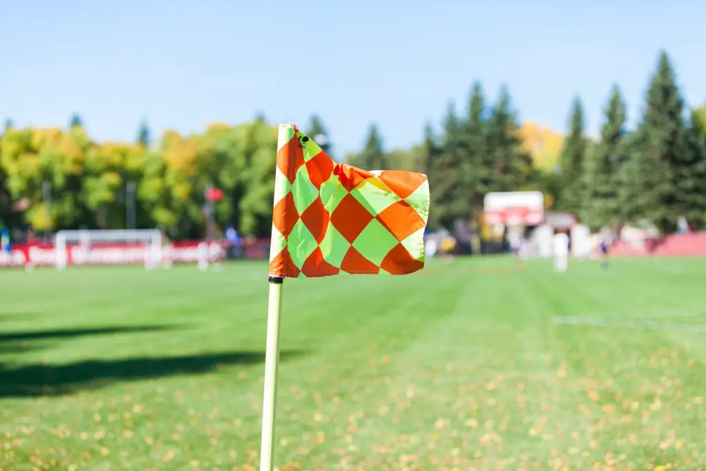 Corner Flags In Pitch